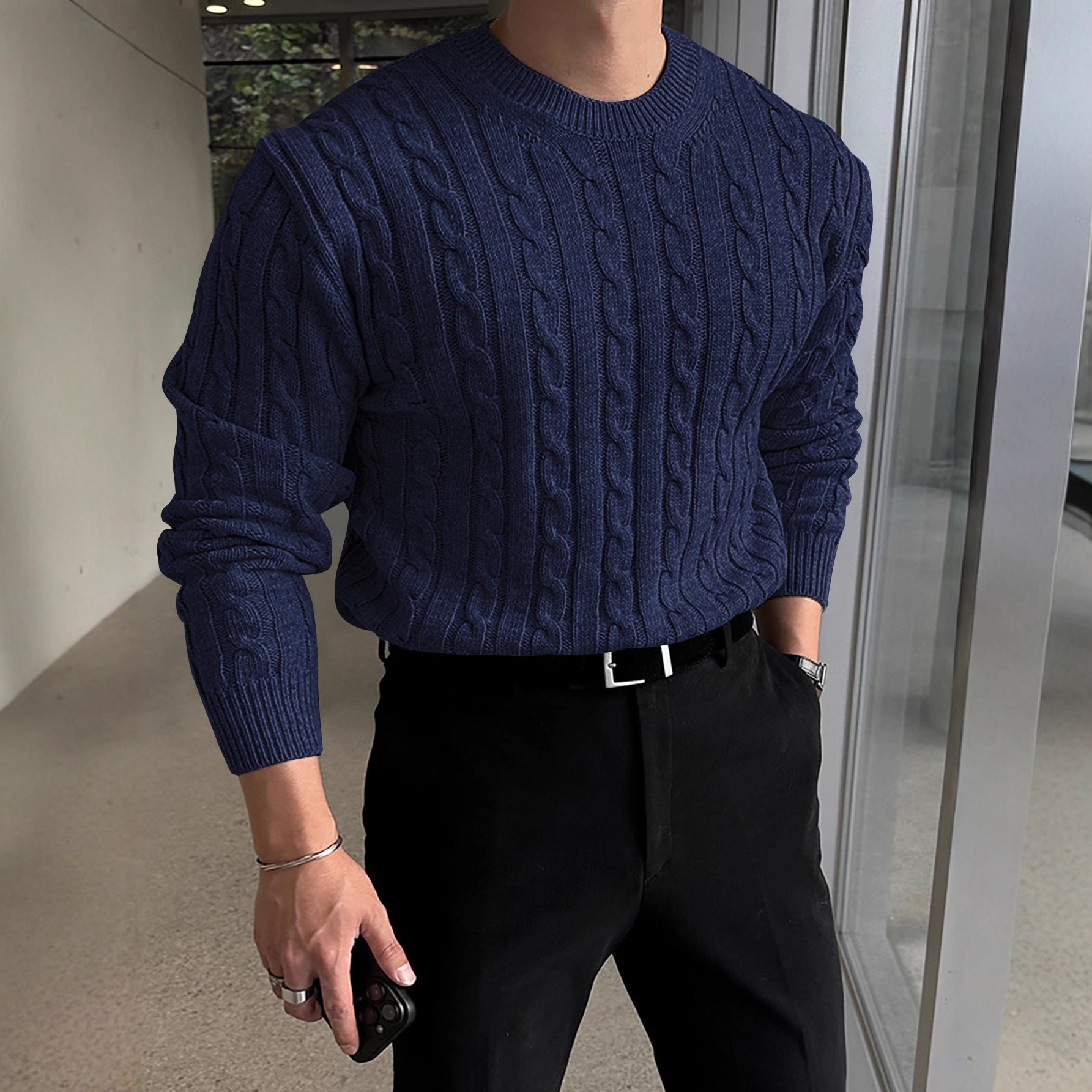 Men’s Warm Thick Knit Turtleneck Sweater – Autumn Winter Style | ArtsCloths - Arts Cloths