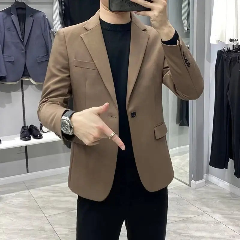 Dress Business Men's Suit Jackets Plus Big Size Oversize Coat Black Vintage Summer Classic Fashion 2024 Male Blazer New in Suits Shangkaka Mens Clothing Store