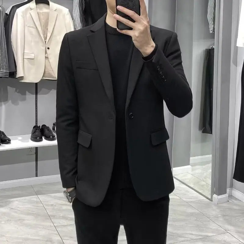 Dress Business Men's Suit Jackets Plus Big Size Oversize Coat Black Vintage Summer Classic Fashion 2024 Male Blazer New in Suits Shangkaka Mens Clothing Store