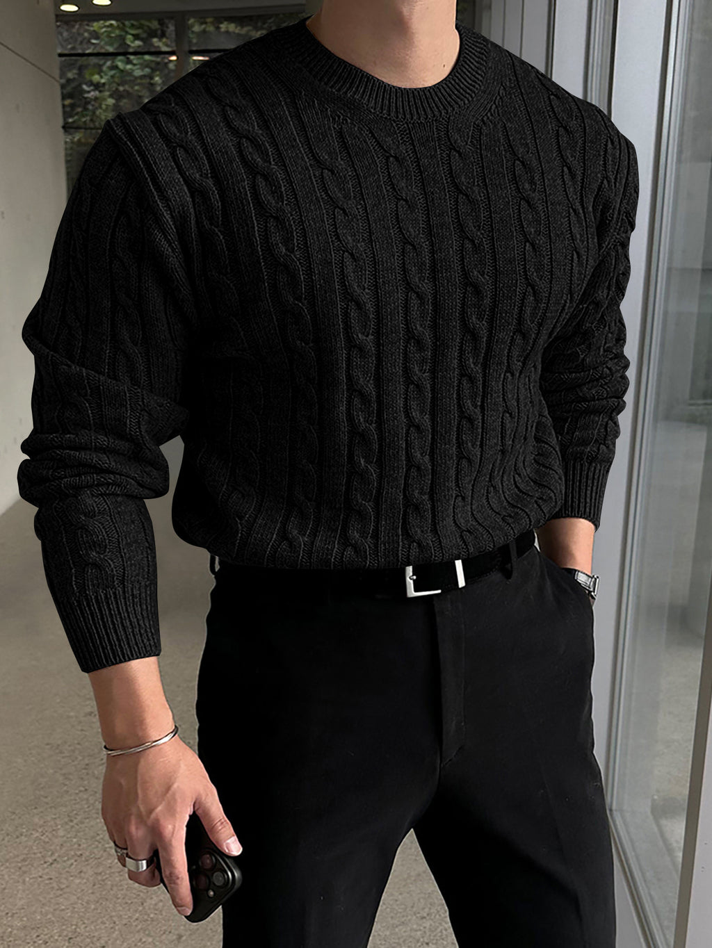 Men’s Warm Thick Knit Turtleneck Sweater – Autumn Winter Style | ArtsCloths - Arts Cloths
