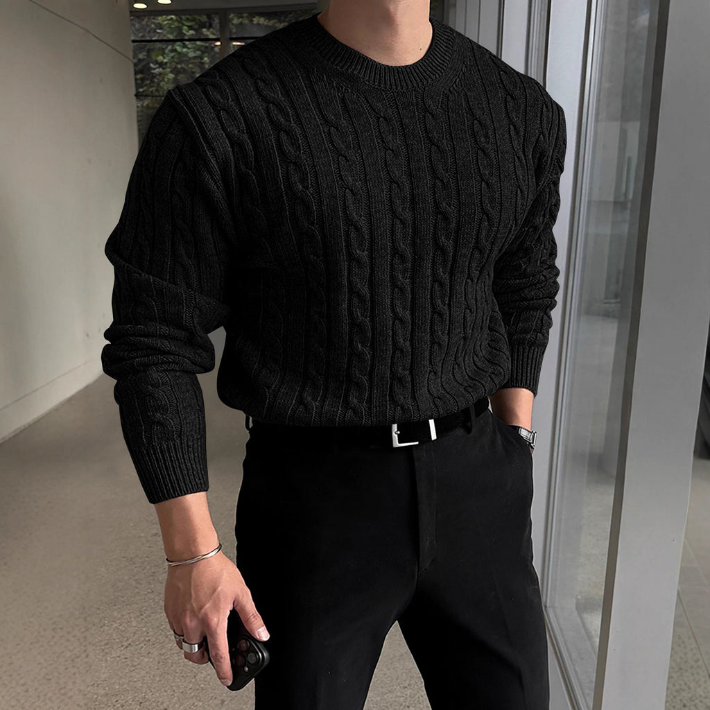 Men’s Warm Thick Knit Turtleneck Sweater – Autumn Winter Style | ArtsCloths - Arts Cloths